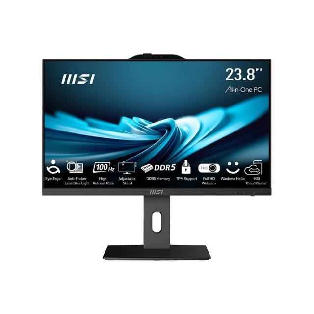 【MSI 微星】24型i5十核液晶特仕電腦(PRO AP242P 14M-619TW-SP2/i5-14400/16G/1TB+512G/W11)