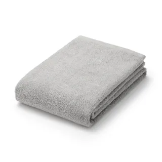 【MUJI 無印良品】棉圈絨雙線織小浴巾/可吊掛/灰色(60*120cm)