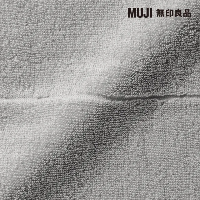 【MUJI 無印良品】棉圈絨雙線織小浴巾/可吊掛/灰色(60*120cm)