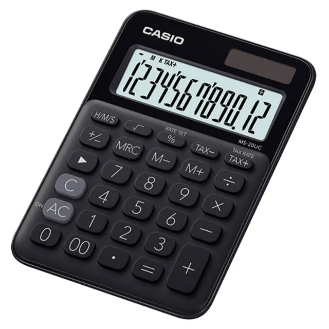 【CASIO 卡西歐】馬卡龍計算機MS-20UC/10色(12位元 辦公用品 計算機)