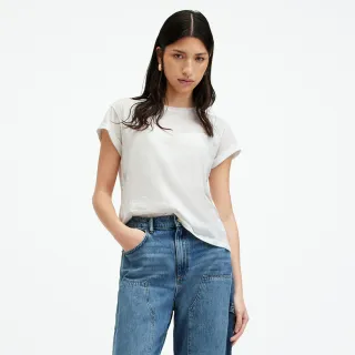 【ALLSAINTS】ANNA 公羊頭骨品牌標素面純棉短袖T恤-白 WM111S(常規版型)
