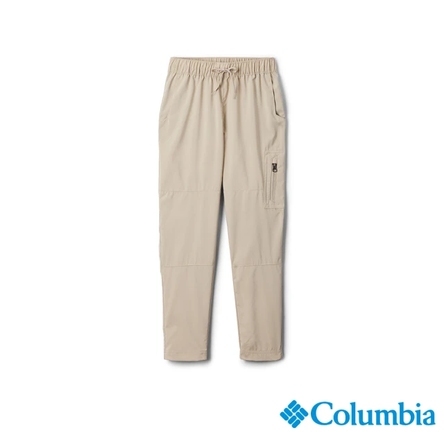 【Columbia 哥倫比亞】女童款-Silver Ridge™超防曬UPF50防潑快排長褲-卡其色(UAG55040KI/IS)
