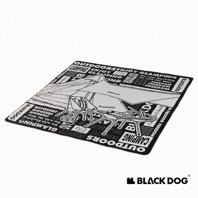【Blackdog】防潑水加厚野餐墊 200x200cm 風格露營 CD002(台灣總代理公司貨)