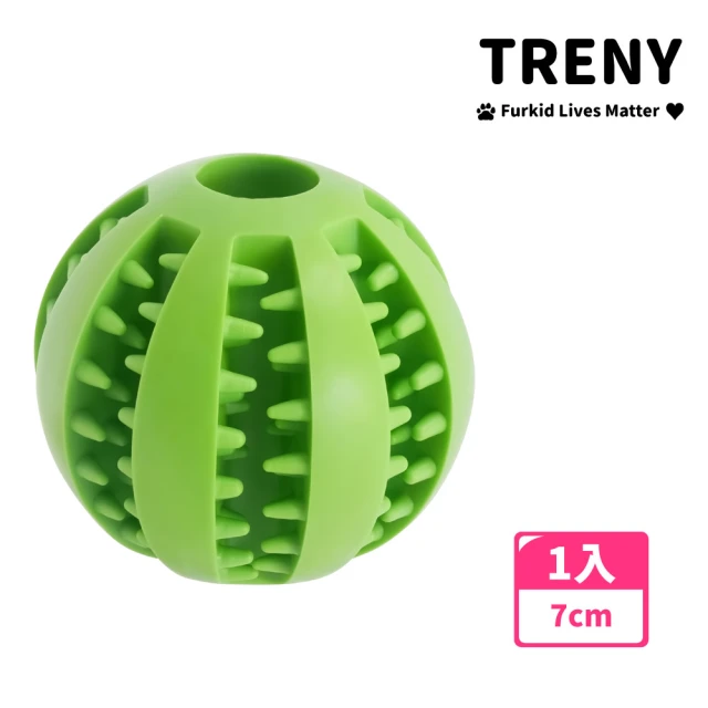 【TRENY】寵物耐咬磨牙漏食玩具-西瓜球