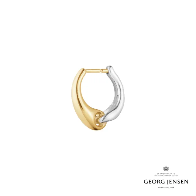 【Georg Jensen 官方旗艦店】REFLECT 耳環 小號(純銀 18K黃金 耳環)
