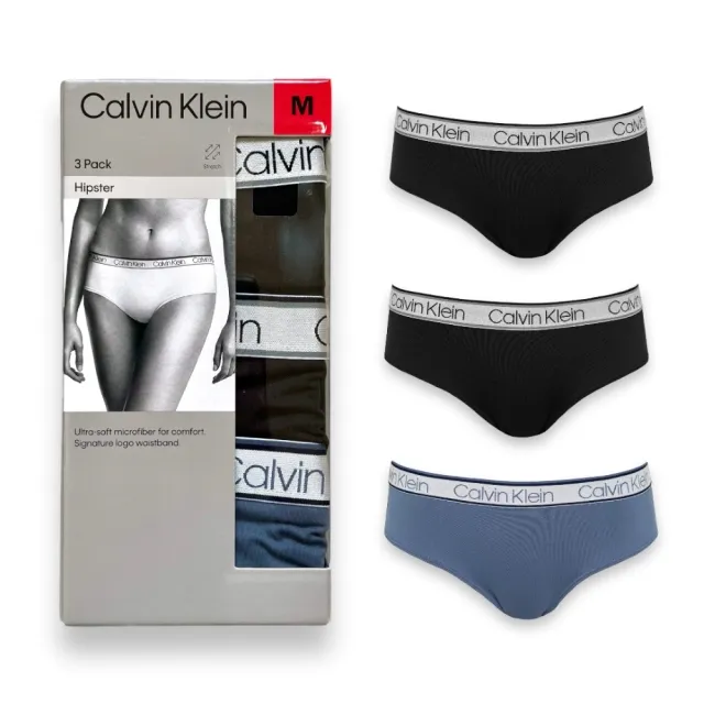 【Calvin Klein 凱文克萊】3件組 CK 透氣彈性 女生 內褲 三角內褲(CK女款內褲 多色可挑)