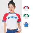 【MLB】女版短袖T恤 Varsity系列 紐約洋基/洛杉磯道奇隊(3FTSV1543-三款任選)