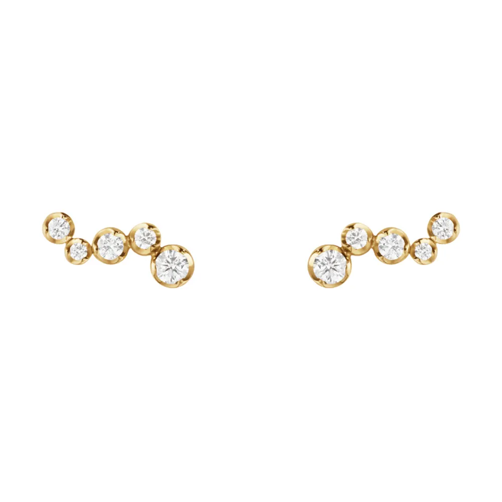 【Georg Jensen 官方旗艦店】SIGNATURE DIAMONDS 耳環(18K黃金 鑽石 耳環)