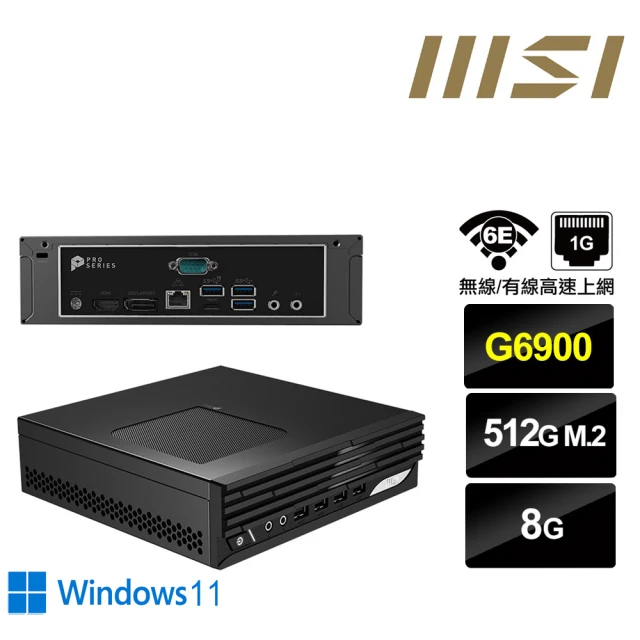 MSI 微星 雙核{鎧龍鐵匠AW} Win11迷你電腦(G6