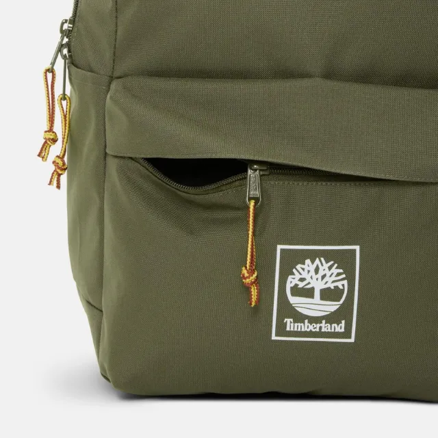 【Timberland】中性深綠色簡約後背包(A6MK1A58)