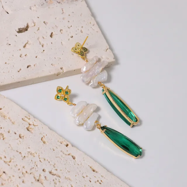 【禧禧珠寶】復古港風巴洛克耳環