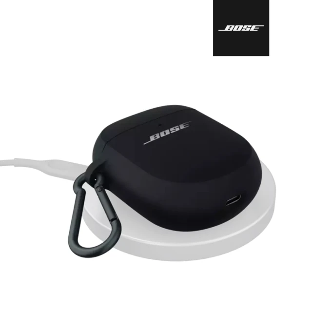 BOSE QuietComfort 消噪耳塞 矽膠無線充電盒保護套 黑色(通用 II / Ultra)