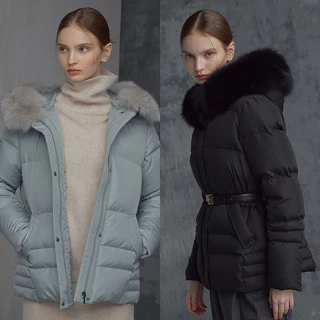 斷碼福利FUSELLA狐狸毛鵝絨外套(U)