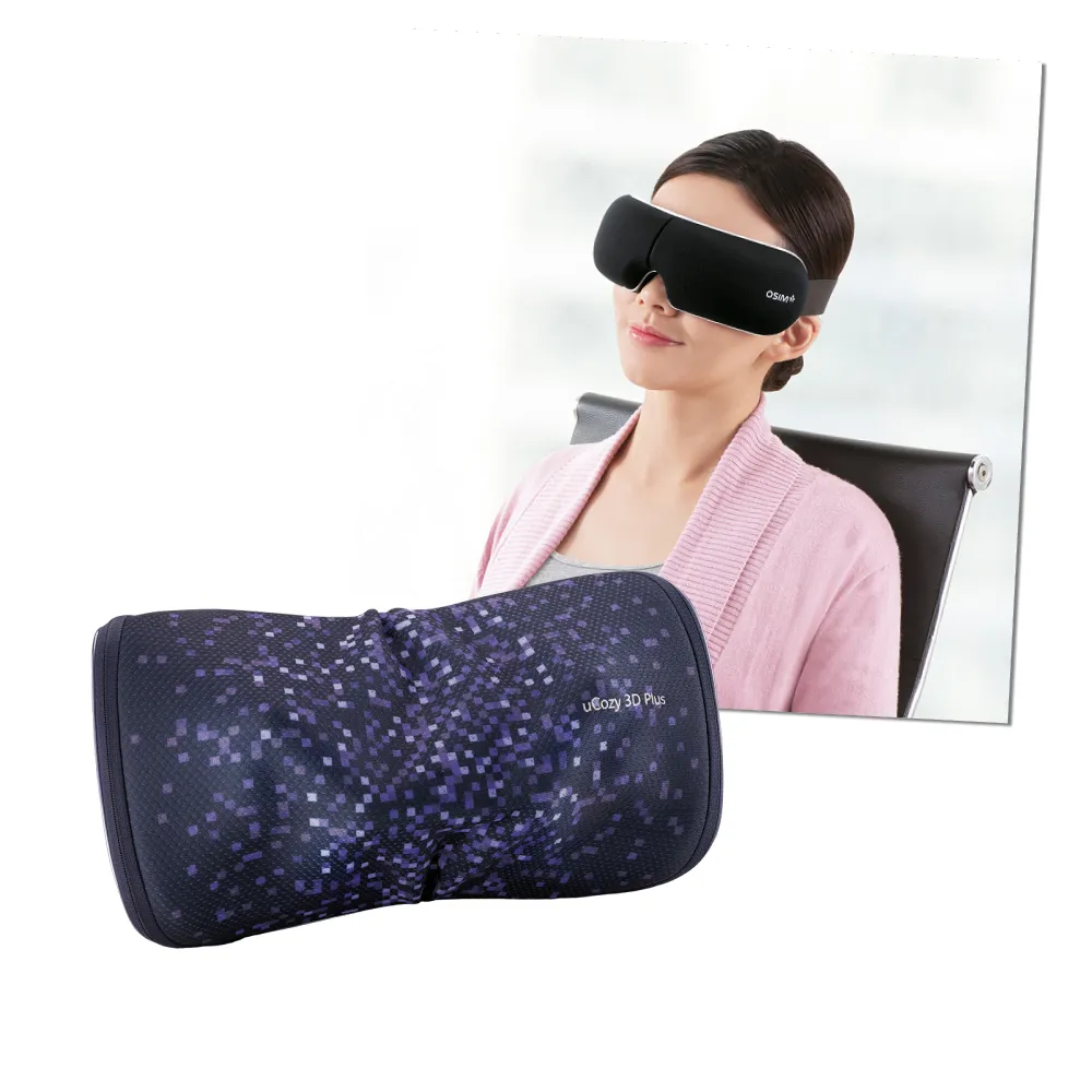 【OSIM】無線肩頸眼部紓壓組-無線3D巧摩枕+護眼樂Air(眼部按摩/肩頸按摩/溫熱放鬆/OS-2222+OS-1202)