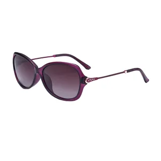 【MEGASOL】UV400防眩偏光太陽眼鏡時尚中框墨鏡(經典橢圓框水鑽魔杖鏡架5501多色選)