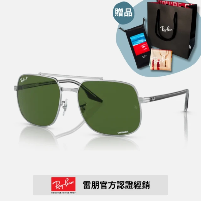 RayBan 雷朋 雙槓金屬偏光康目色太陽眼鏡(RB3699-003/P1、004/K8 59mm 偏光鏡片)