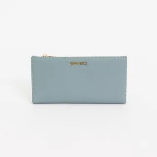 【ZODENCE 佐登司】LIZ進口牛皮對開輕薄長夾(幽藍)