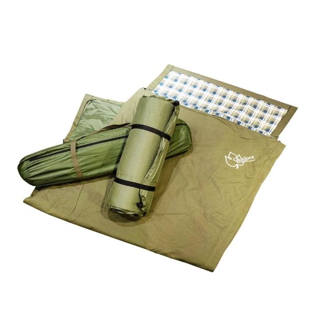 【Outdoorbase】軍規捲捲包睡墊(捲包式睡墊自動充氣式床墊)