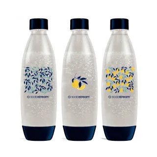 【Sodastream】水滴型專用水瓶1L 3入(清新檸檬)