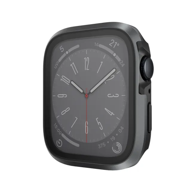 【SwitchEasy 魚骨牌】Apple Watch  9/8/7 41mm Modern Hybrid 鋼化玻璃鋁合金保護殼(通用最新S9)