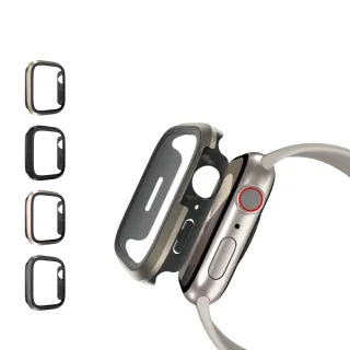 【魚骨牌 SwitchEasy】Apple Watch  9/8/7 45mm Modern Hybrid 鋼化玻璃鋁合金保護殼(通用最新S9)