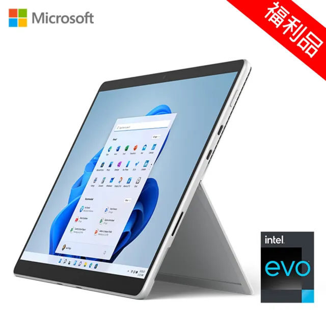 【Microsoft 微軟】A福利品 Surface Pro8 13吋i7輕薄觸控筆電-白金(i7-1185G7/16G/512G/W11)