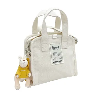 【KANGOL】英國袋鼠 側背包 袋鼠吊飾 吐司包 帆布包 小方包 隨身小包 手提包 64251701 得意時袋