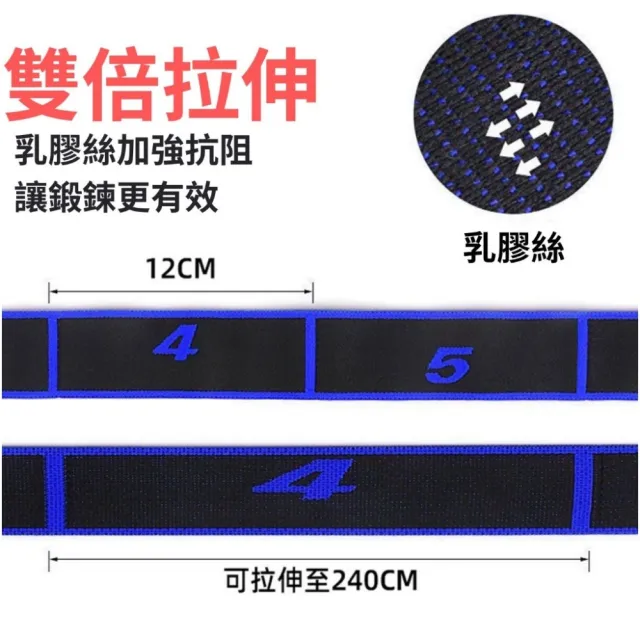 【安里】分段位調節運動拉力帶 兩入組 瑜珈 運動 拉筋(伸展帶/彈力帶/阻力帶)