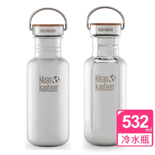 【Klean Kanteen】竹片鋼蓋不鏽鋼冷水瓶(532ml)