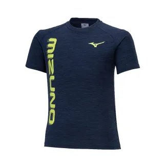 【MIZUNO 美津濃】短袖上衣 童裝 大童 男童 運動 藍 32JAB42014