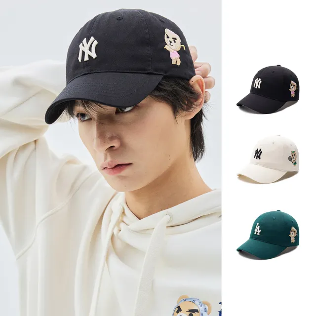 【MLB】可調式軟頂棒球帽 Mega Bear系列 紐約洋基隊(3ACPB023N-多款任選)