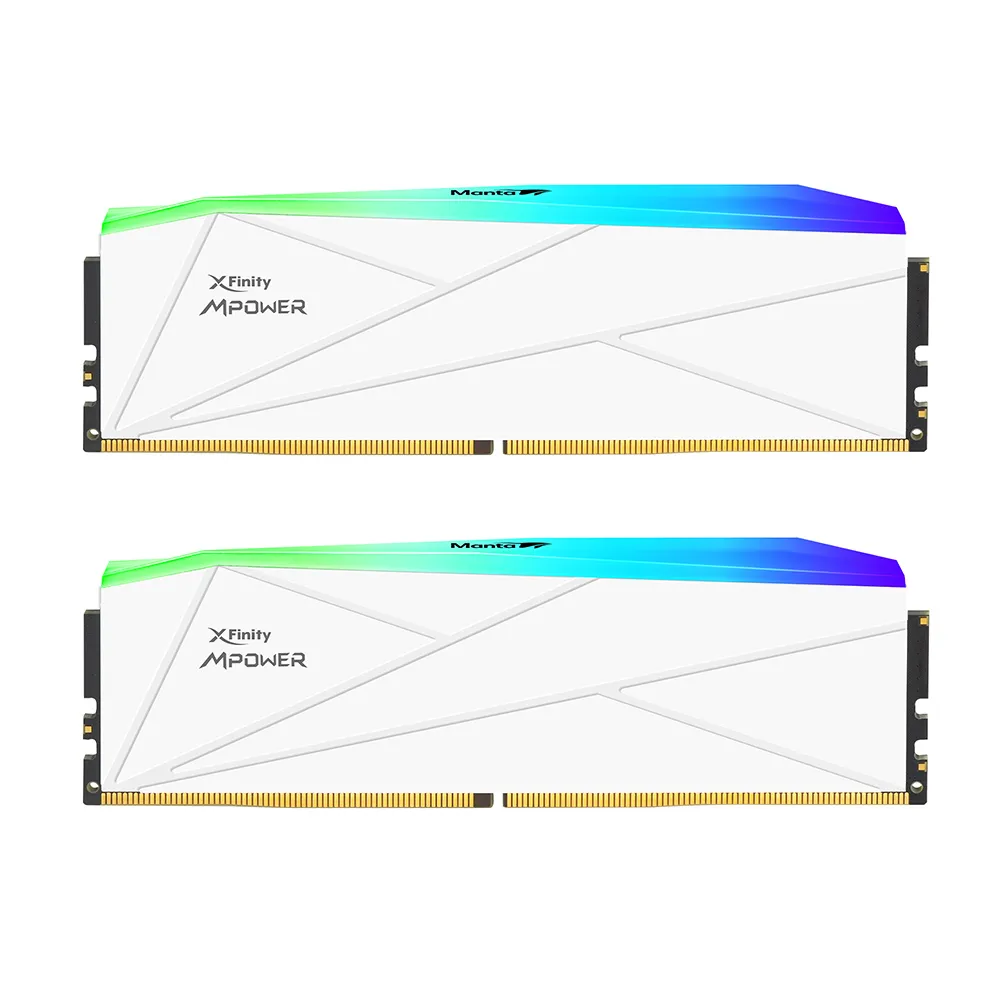 【v-color】MANTA XFinity RGB DDR5 7600 48GB kit 24GBx2(MSI MPOWER 桌上型超頻記憶體)