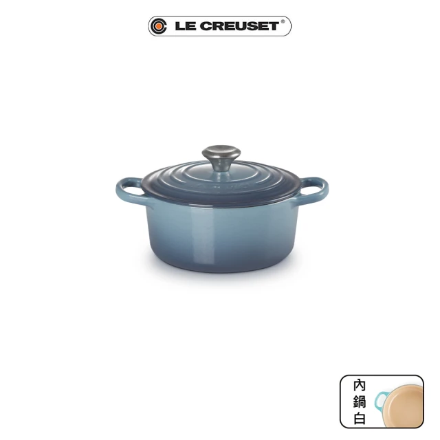 Le Creuset 典藏琺瑯鑄鐵鍋圓鍋 18cm(水手藍-鋼頭)