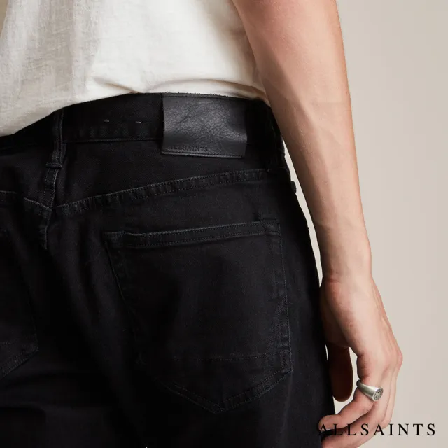 【ALLSAINTS】REX 俐落線條水洗棉質修身直筒牛仔褲-烏黑 ME027P