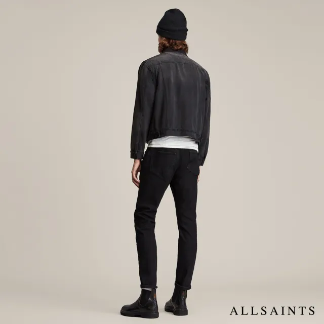 【ALLSAINTS】REX 俐落線條水洗棉質修身直筒牛仔褲-烏黑 ME027P