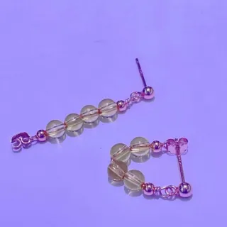 【勝弘珠寶】多明尼加藍珀小巧耳環-4mm