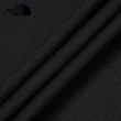 【The North Face 官方旗艦】【Man 首推款】北面男款黑色品牌LOGO舒適立領短袖POLO衫｜87UXJK3