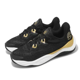 【UNDER ARMOUR】籃球鞋 Curry Splash 24 AP 男鞋 黑 白 金 咖哩 緩衝 支撐 運動鞋 UA(3027262001)