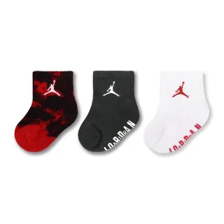 【NIKE 耐吉】襪子 Jordan Lightweight 寶寶襪 嬰兒襪 紅 白 黑 止滑 喬丹 矽膠 小朋友(JD2323038IF-001)