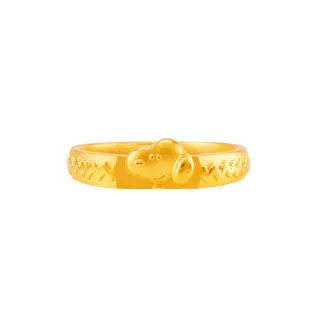 【2sweet 甜蜜約定】黃金戒指-史努比心電感應(1.09錢±0.10錢)
