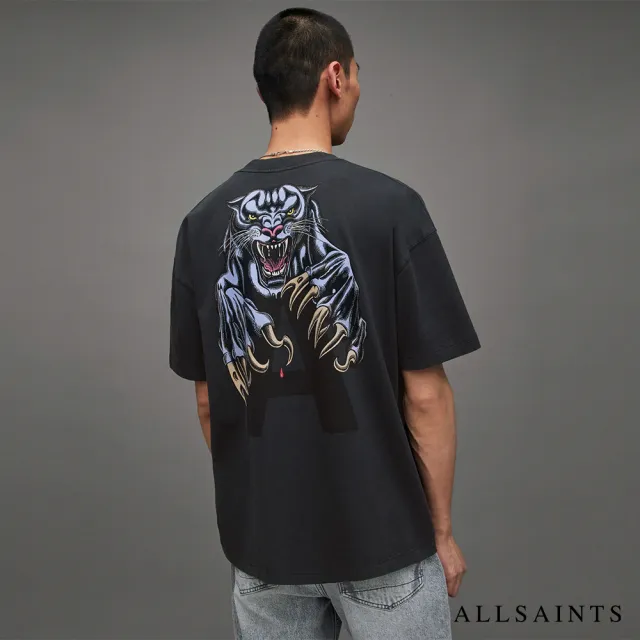 【ALLSAINTS】BEAST 短袖T恤Washed Black MG021Z(寬鬆版型)