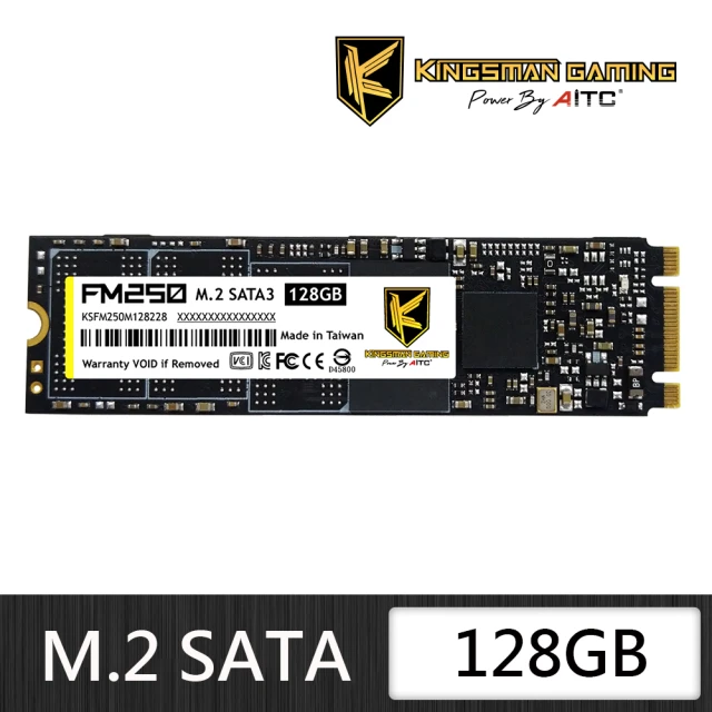 【AITC 艾格】FM250_128GB M.2 SATA SSD TLC 固態硬碟(讀：560M/寫：500M)