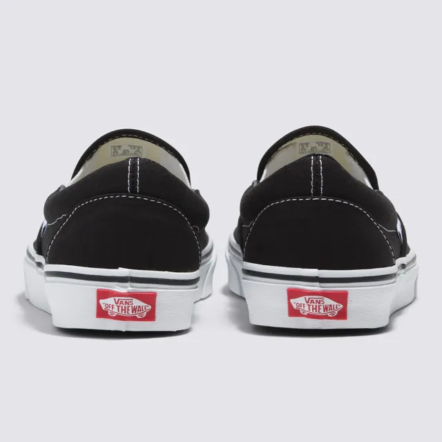 【VANS 官方旗艦】Classic Slip-On 男女款黑色滑板鞋/休閒鞋/帆布