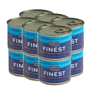 【FISH4DOGS 海洋之星】挪威鯡魚主食犬罐 185g*12罐(效期20240809 狗罐 濕食 狗主食罐 全齡適用)