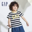 【GAP】男幼童裝 Logo純棉圓領短袖T恤-黑白條紋(890229)