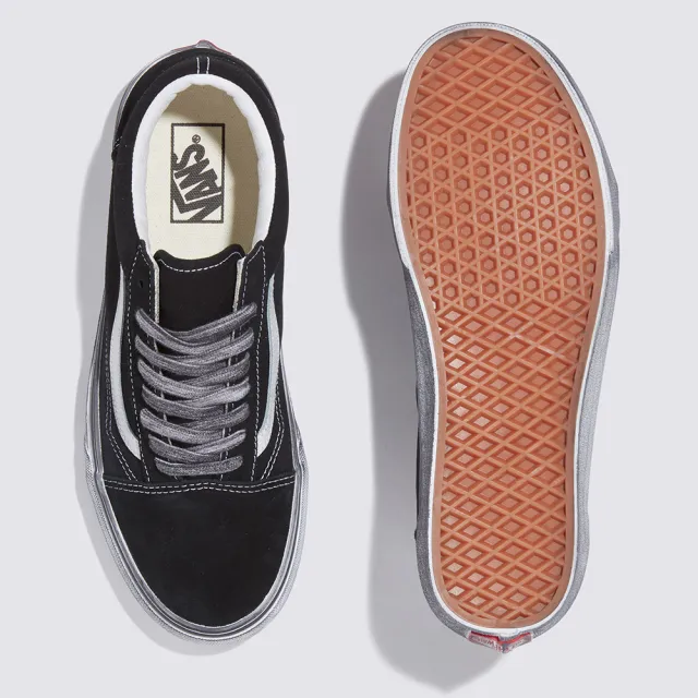 【VANS 官方旗艦】Stressed Old Skool 男女款黑色滑板鞋/休閒鞋