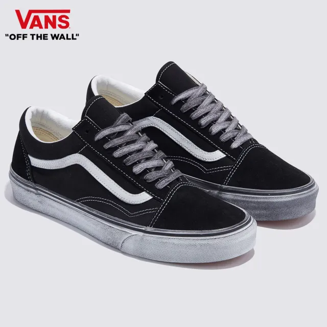 【VANS 官方旗艦】Stressed Old Skool 男女款黑色滑板鞋/休閒鞋