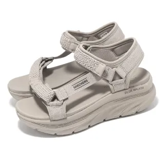 【SKECHERS】涼鞋 D Lux Walker-Pretty Field 女鞋 棕 緩衝 厚底 涼拖鞋 休閒鞋(119822-TPE)
