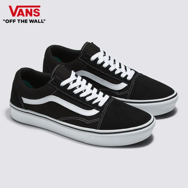 【VANS 官方旗艦】ComfyCush Old Skool 男女款黑色滑板鞋/休閒鞋/帆布