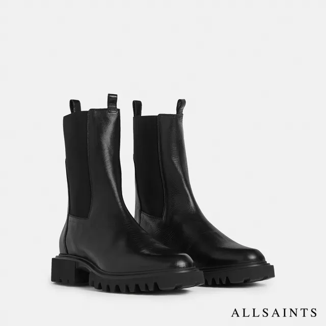 【ALLSAINTS】HALLIE 切爾西牛皮短靴Black  W115FB